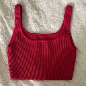 Babaton cropped Sculpt Knit Top (Aritzia)